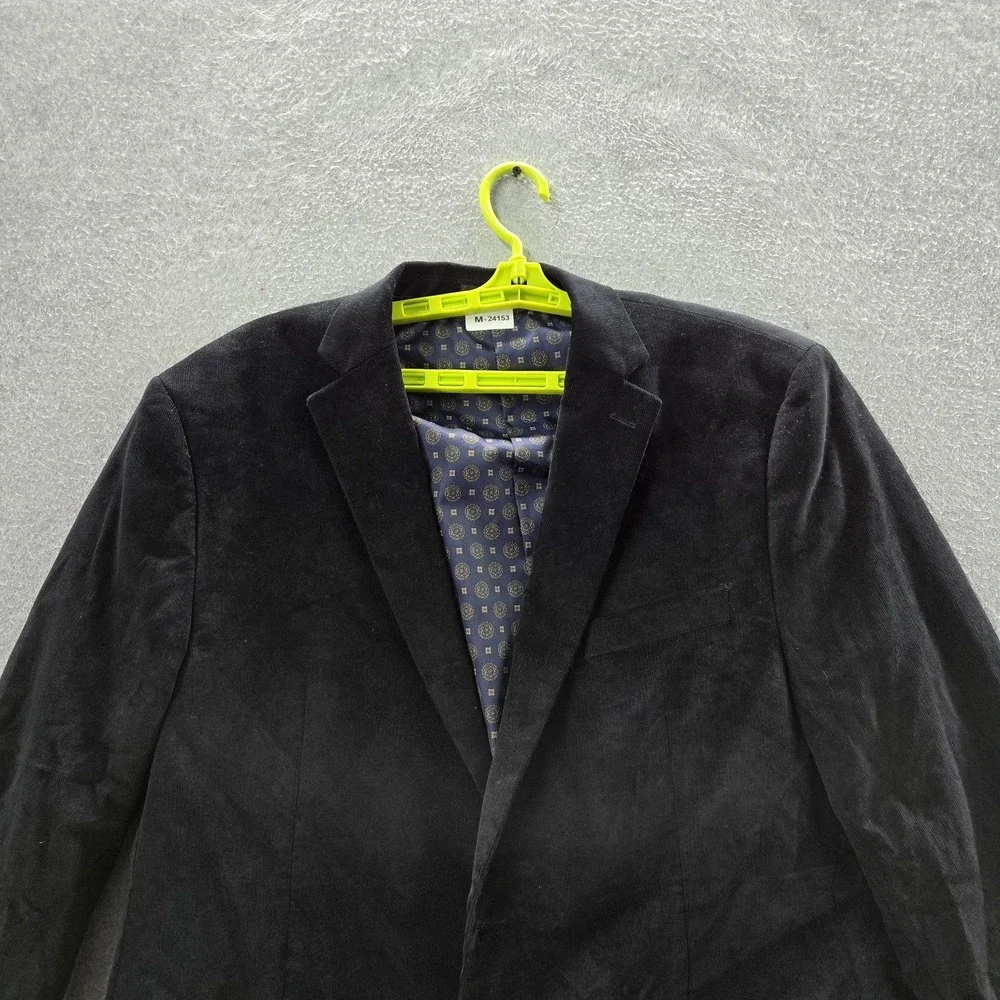 Lauren Ralph Lauren Men Blazer 44R Black Corduroy Sport Coat Button‎ Suede Elbow